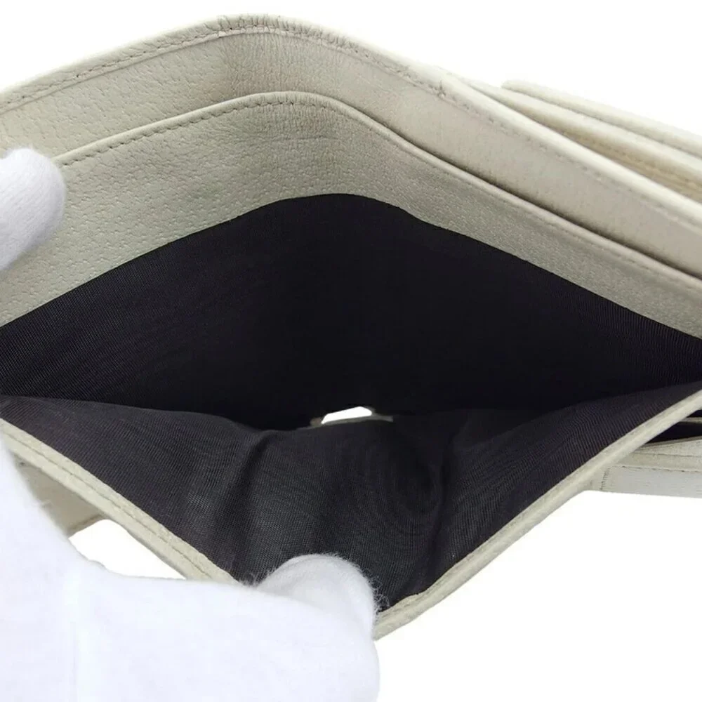 GUCCI Bifold Wallet Beige brown gold Women 112664 Authentic secondhand - Picture 5 of 9